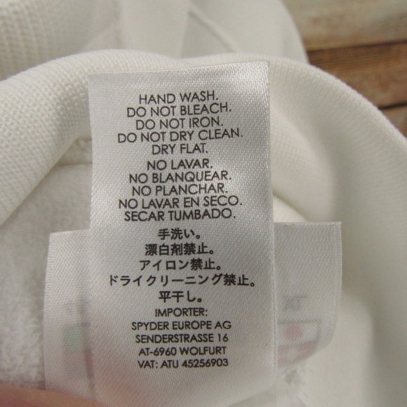 SPYDER White Zipper Front Sweater Hoodie Jacket L - Picture 12 of 16